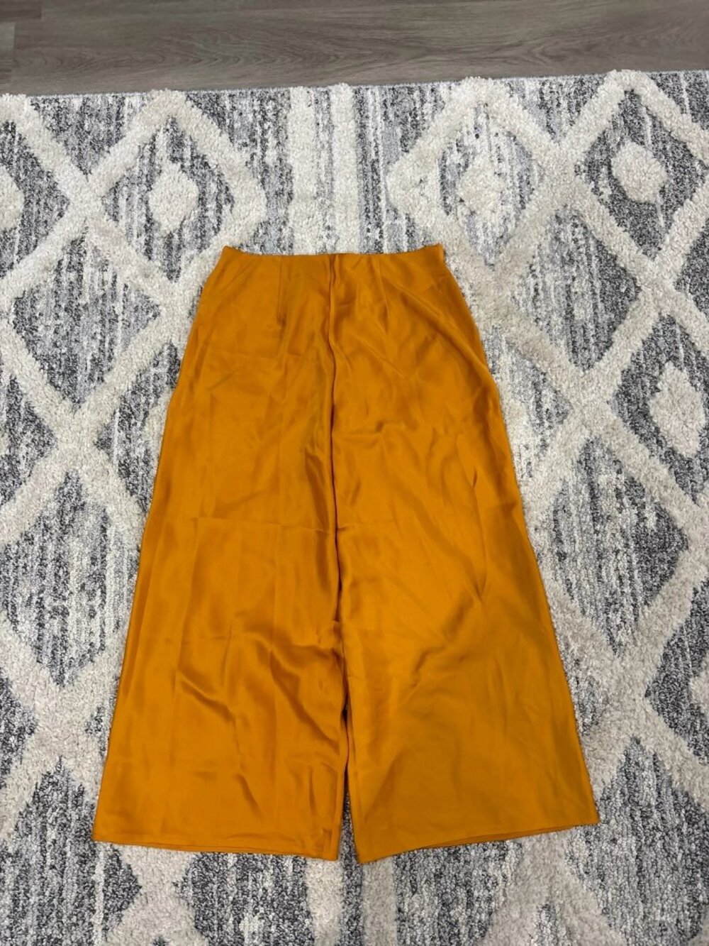 Joie Orange Satin Wide-Leg Pants Size 2 - Picture 3 of 3